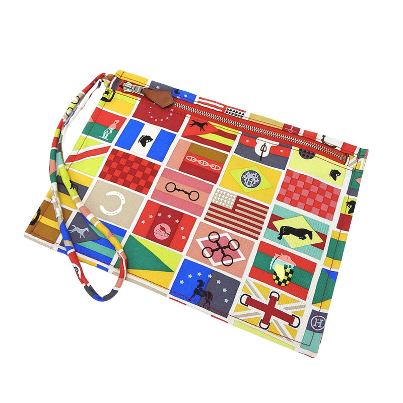 Hermès Multicolour Silk Clutch Bag (Pre-Owned)