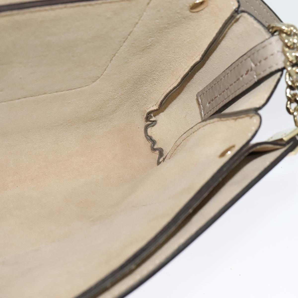 Chloe Faye Leather And Suede Gray Leather Shoulder Bag Bag (Pre-Owned)