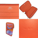 Hermès Orange Leather Wallet  (Pre-Owned)