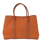 Hermès Garden Party Orange Canvas Tote Bag (Pre-Owned)