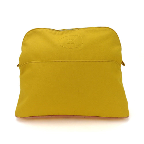 Hermès Bolide Yellow Canvas Clutch Bag (Pre-Owned)