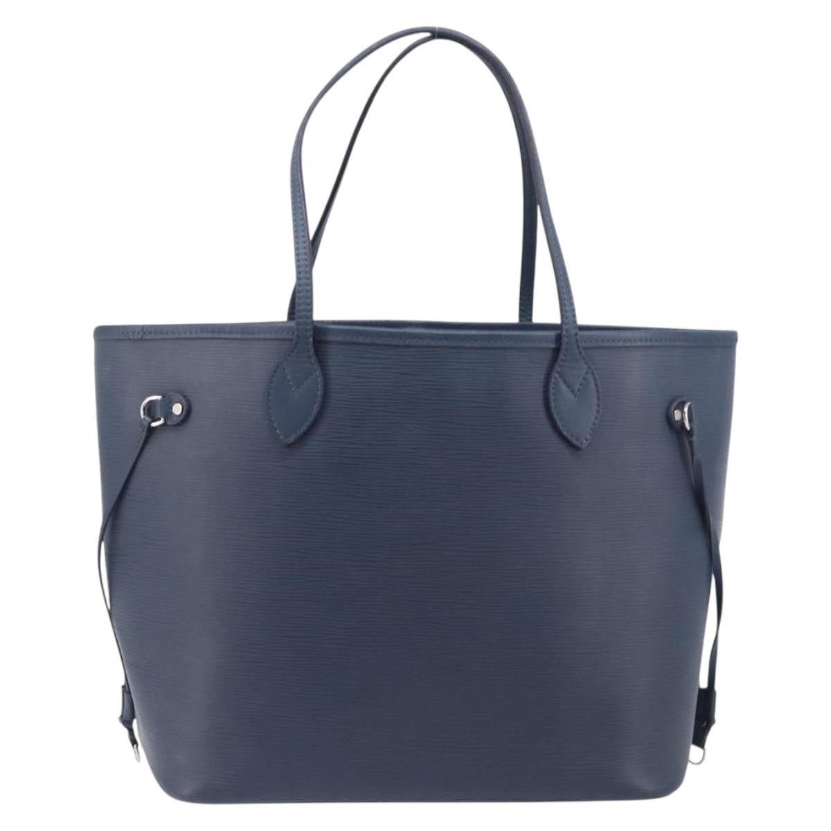 Louis Vuitton Neverfull Epi Leather Blue Leather Tote Bag Bag (Pre-Owned)