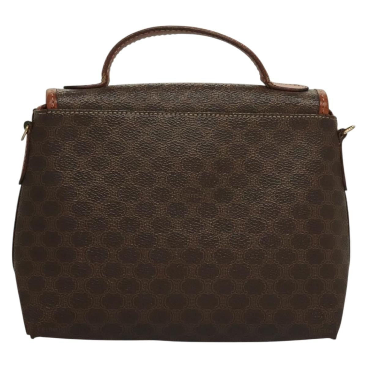Celine Triomphe Vintage Macadam Canvas Brown Canvas Bag (Pre-Owned)