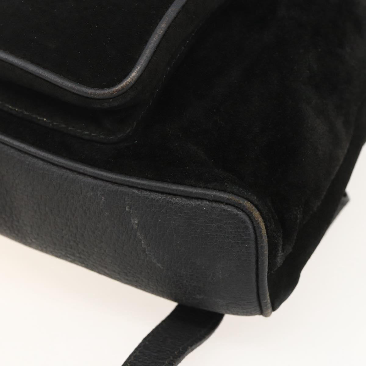 Gucci Gucci Bamboo Daim Black Denim_Jeans Backpack Bag (Pre-Owned)