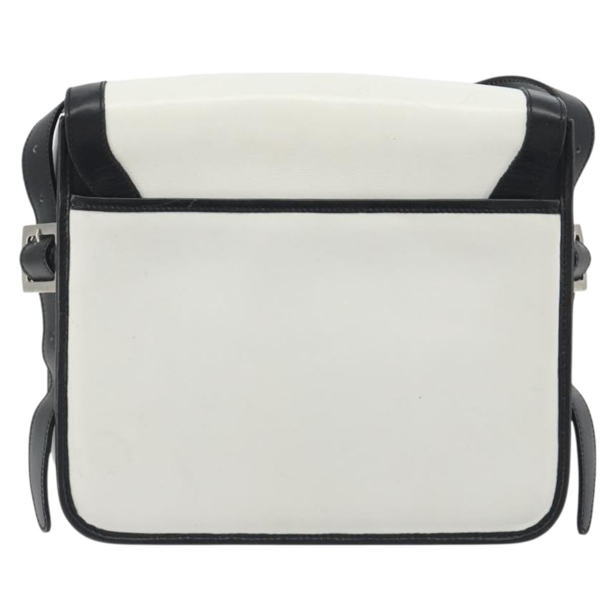 Celine Vintage Leather White Leather Shoulder Bag Bag (Pre-Owned)