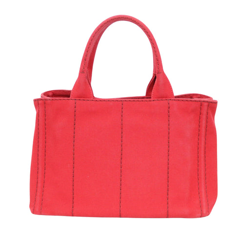 Prada Canapa Red Canvas Handbag (Pre-Owned)
