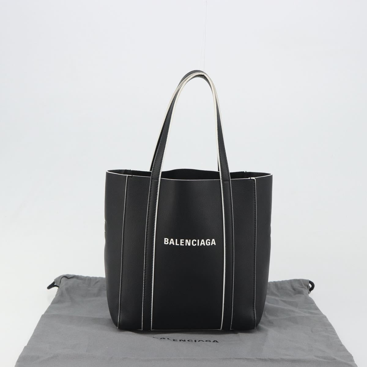 Balenciaga Everyday Tote Leather Black Leather Tote Bag Bag (Pre-Owned)