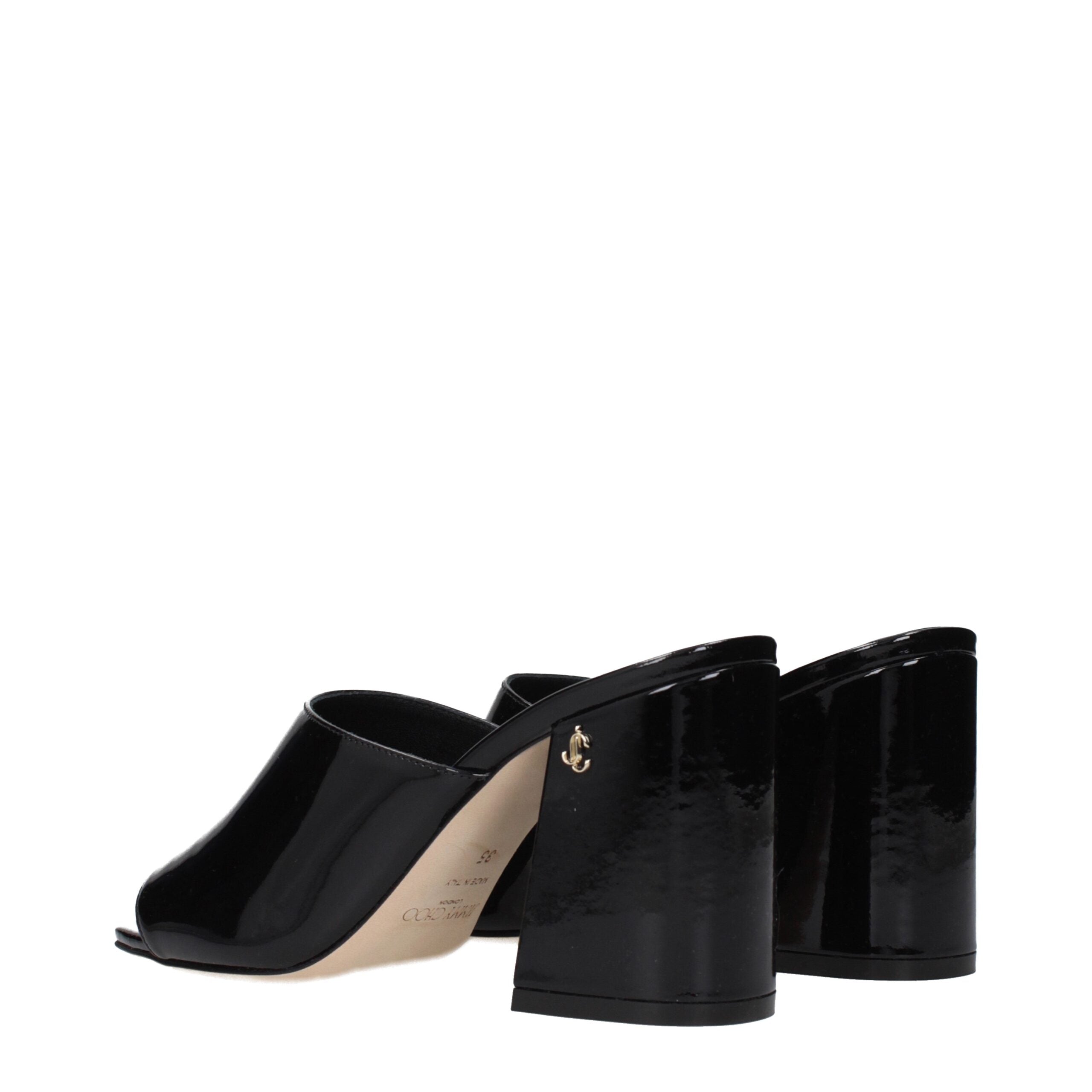 Jimmy Choo Black Leather Platform Women's Sandals