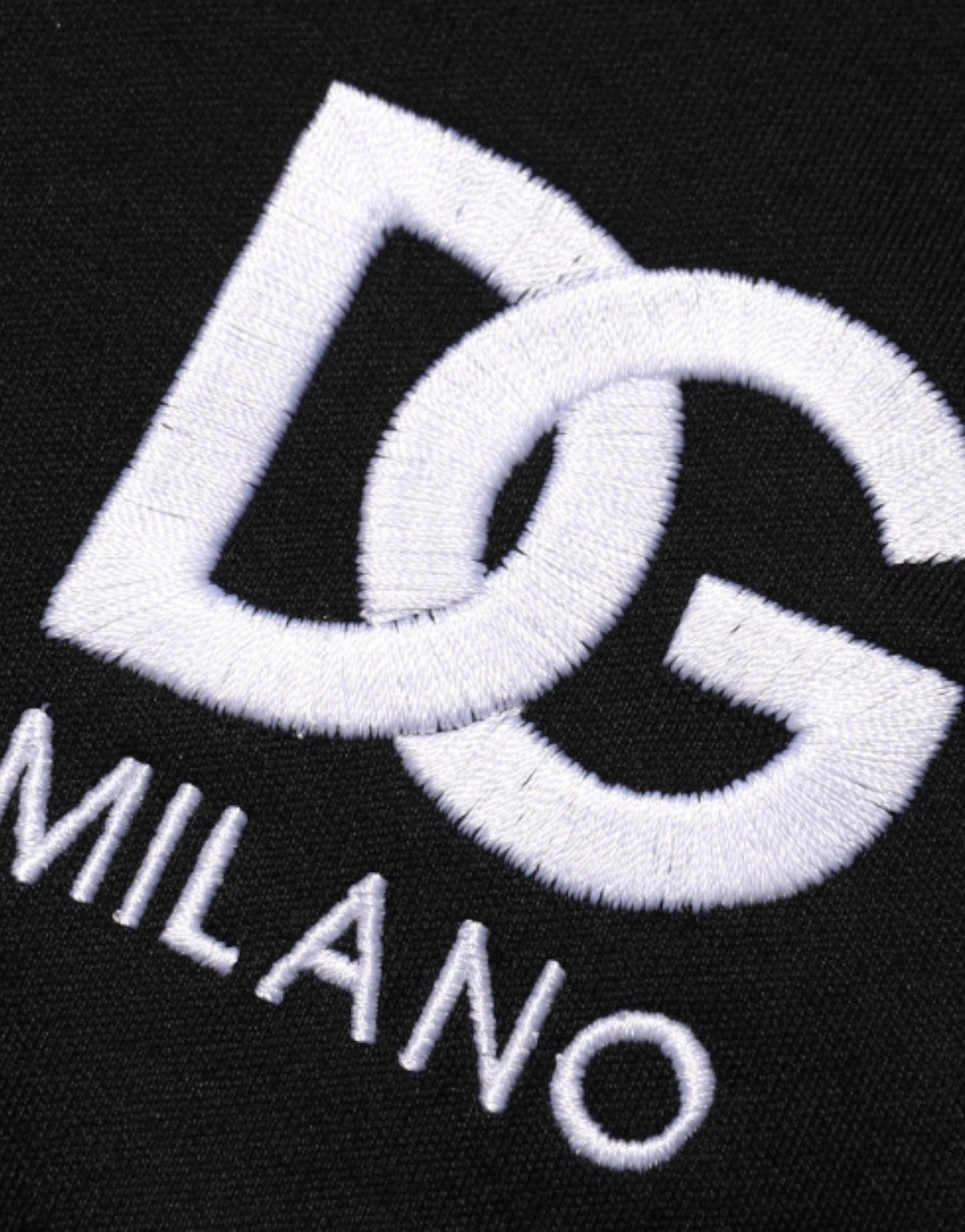 Dolce & Gabbana Black Cotton DG Logo Embroidery Top  Men's T-shirt