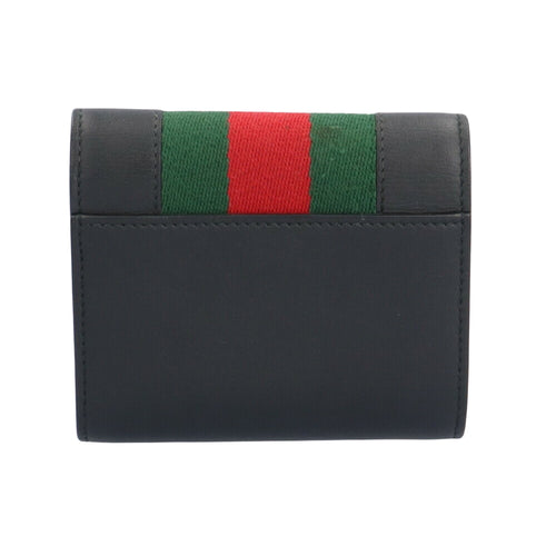 Gucci Sylvie Black Leather Wallet  (Pre-Owned)