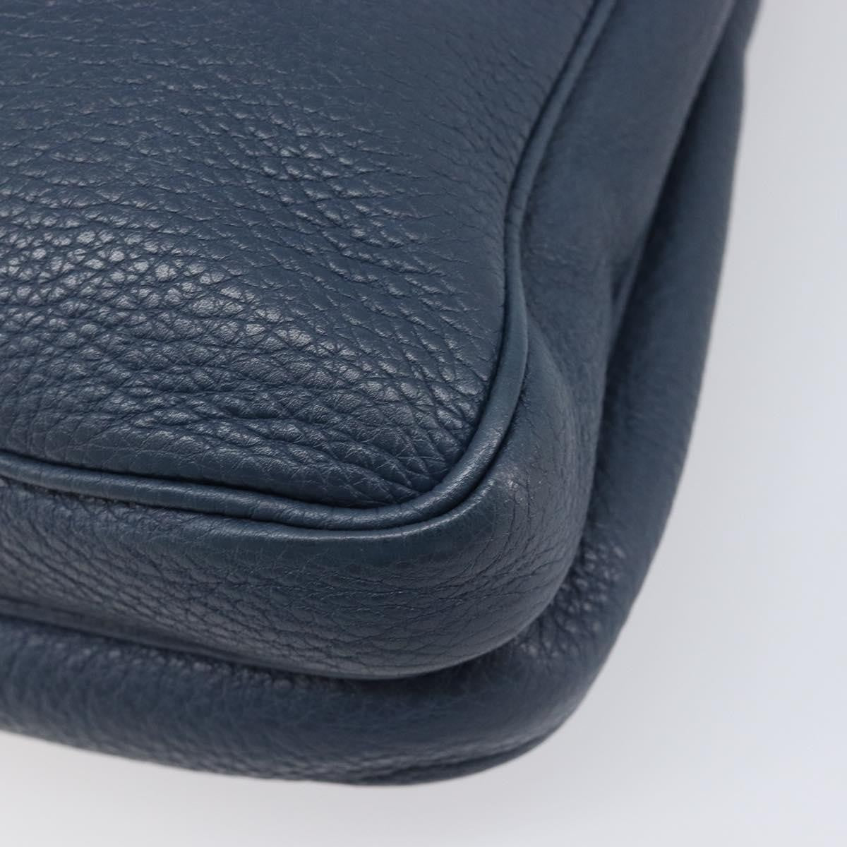 Prada Messenger Saffiano Leather Navy Leather Handbag (Pre-Owned)