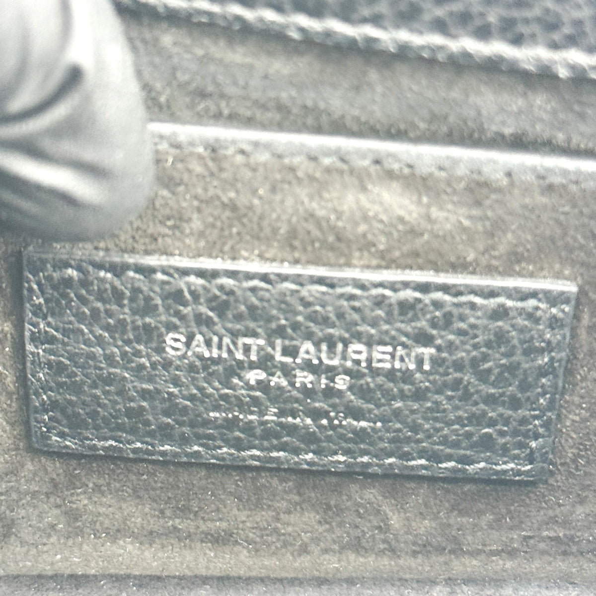 Saint Laurent Sunset Leather Black Leather Crossbody Bag Bag (Pre-Owned)