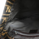 Fendi Mamma Baguette Brown Canvas Shoulder Bag (Pre-Owned)