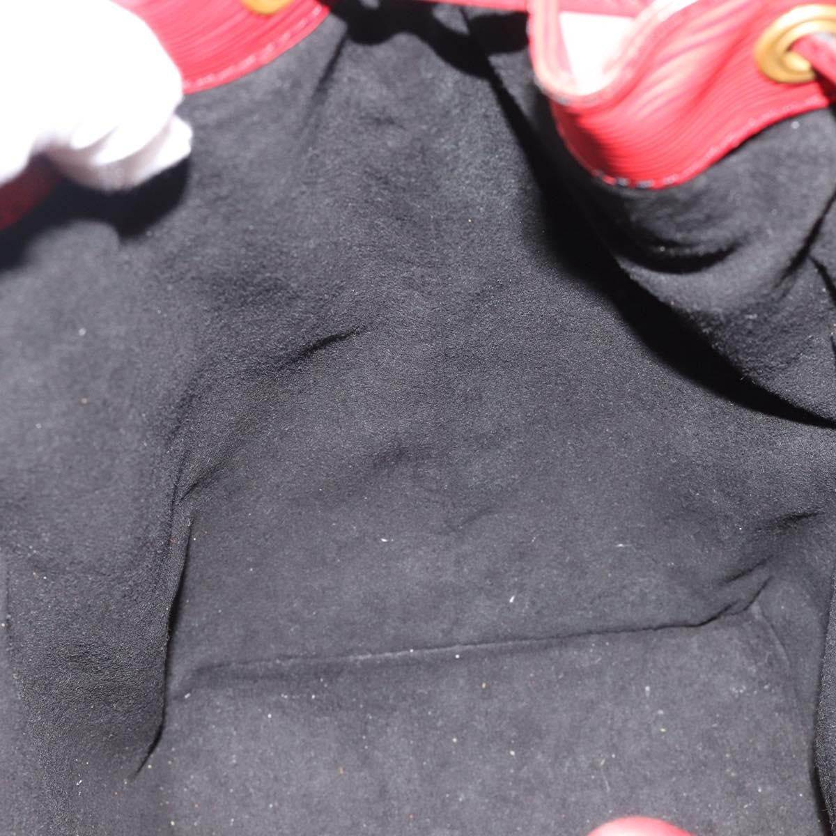 Louis Vuitton Petit Noe Monogram Canvas Red Leather Shoulder Bag Bag (Pre-Owned)