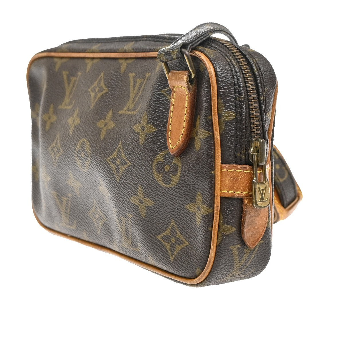 Louis Vuitton Pochette Marly Bandouliere Monogram Canvas Brown Canvas Shoulder Bag Bag (Pre-Owned)