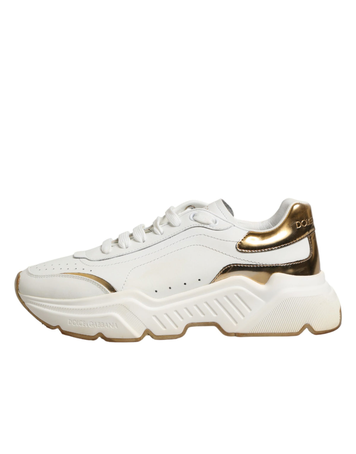 Dolce & Gabbana White Gold Daymaster Low Top Sneakers Women's Shoes (Pre-Owned)