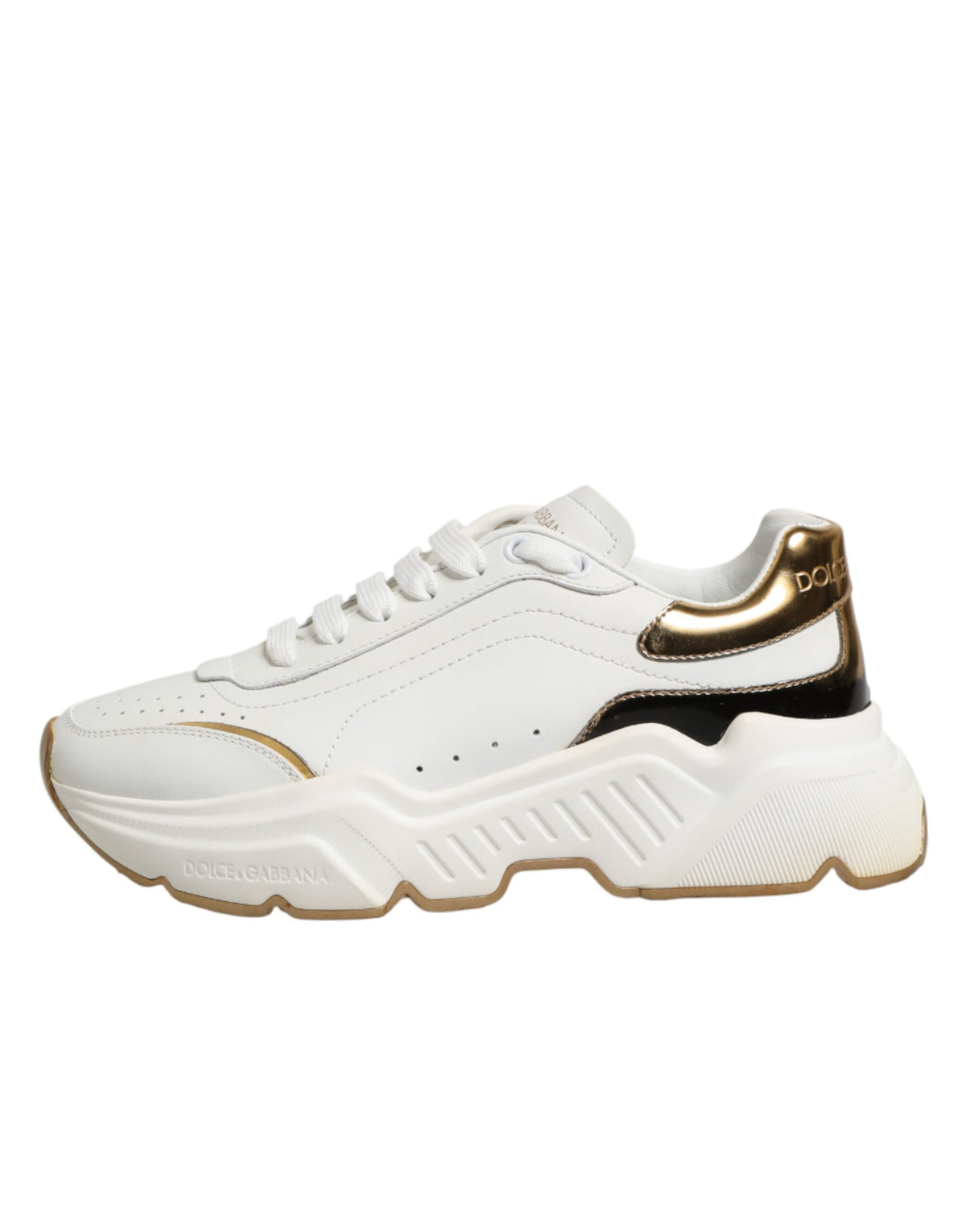Dolce & Gabbana White Gold Daymaster Low Top Sneakers Women's Shoes (Pre-Owned)