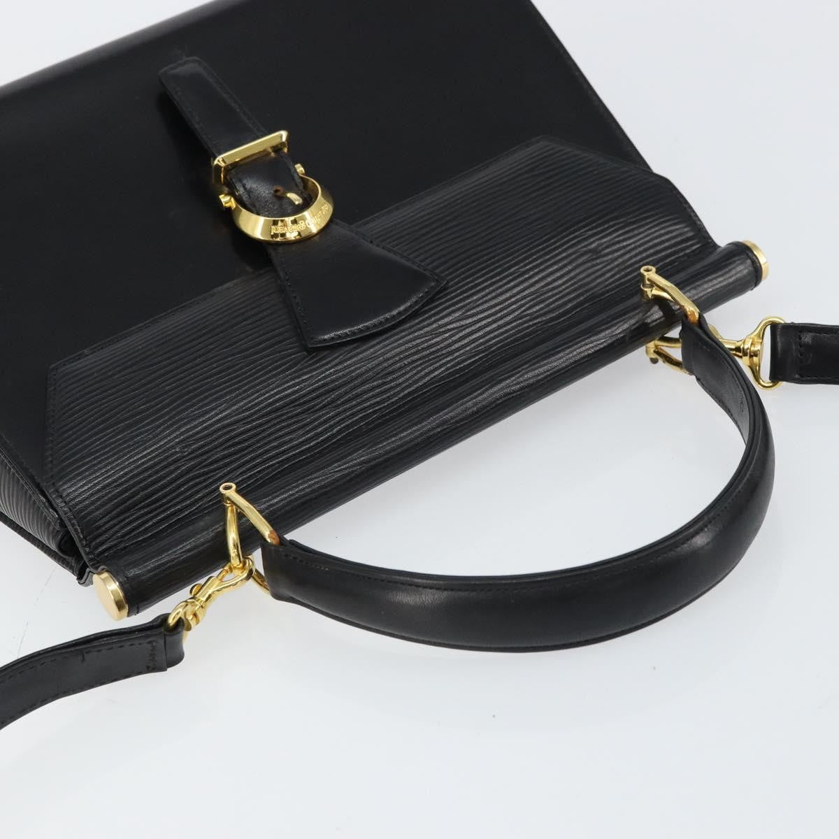 Valentino Garavani Vintage Leather Black Leather Handbag (Pre-Owned)