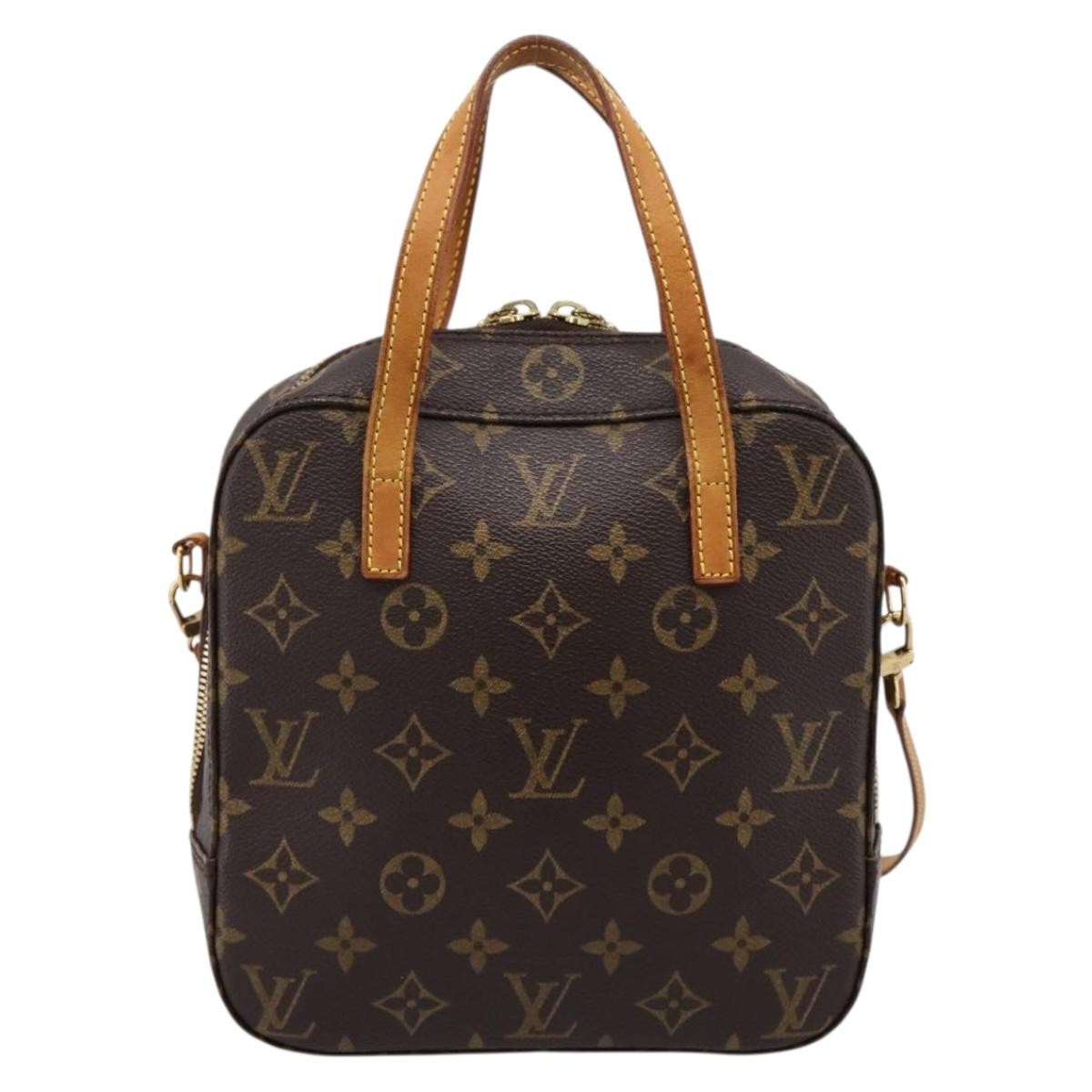 Louis Vuitton Spontini Monogram Canvas Brown Canvas Handbag (Pre-Owned)