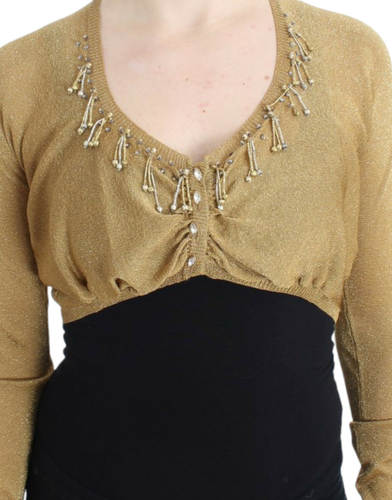 Cavalli Embellished Gold Shimmer Women's Shrug