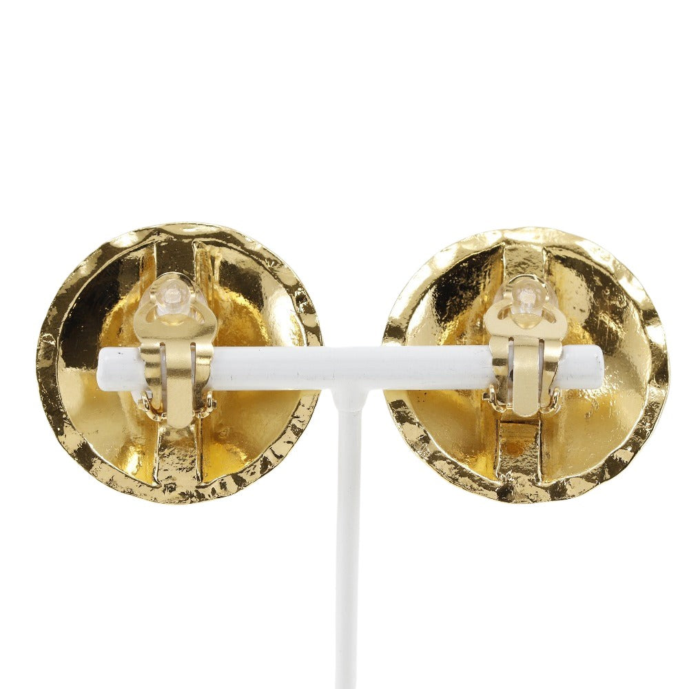 Chanel Coco Mark Gold Metal Earring Jewelry (Pre-Owned)