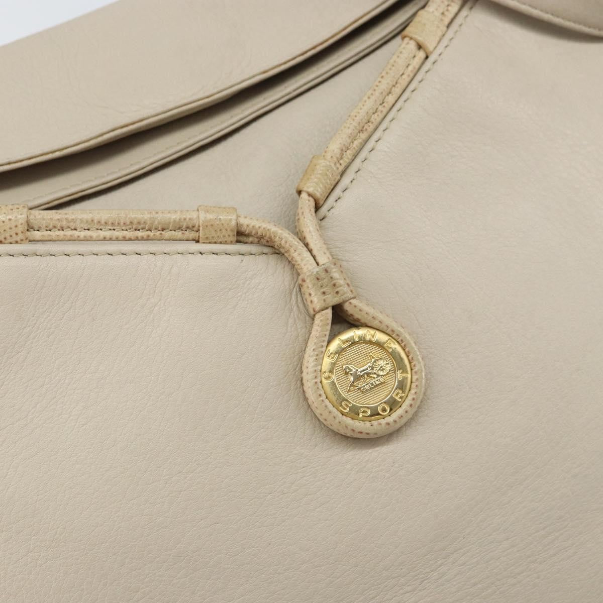 Celine Vintage Leather Beige Leather Shoulder Bag Bag (Pre-Owned)