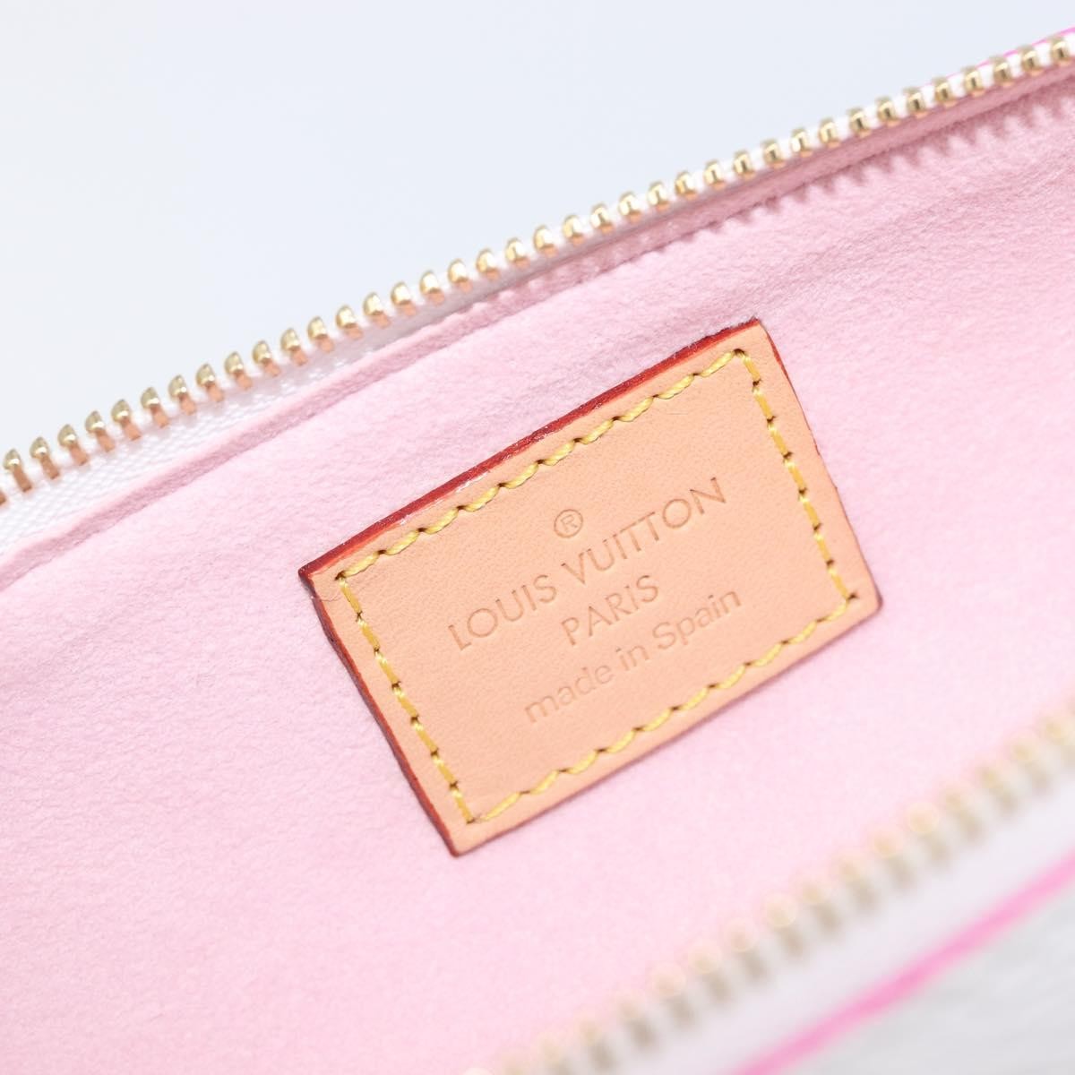 Louis Vuitton Elizabeth Pencil Limited Edition Escale Monogram Giant Pink Canvas Clutche & Pouche Bag (Pre-Owned)