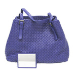 Bottega Veneta Intrecciato Blue Leather Tote Bag (Pre-Owned)