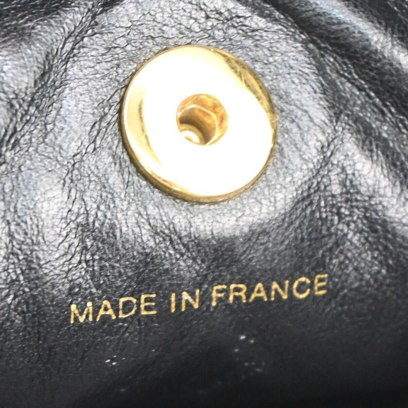 Chanel Matelassé Black Leather Backpack Bag (Pre-Owned)