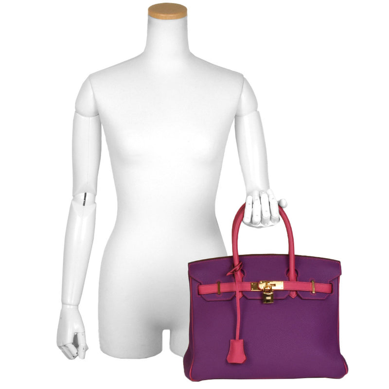 Hermès Birkin 30 Purple Leather Handbag (Pre-Owned)