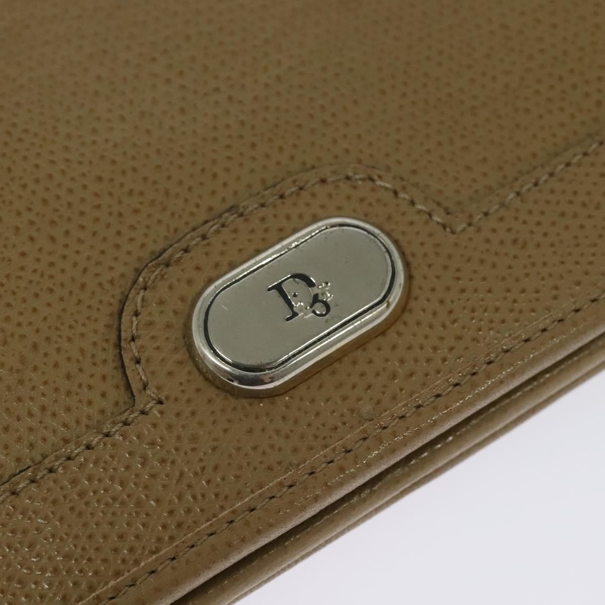Christian Dior Vintage Chain Flap Leather Beige Leather Shoulder Bag Bag (Pre-Owned)