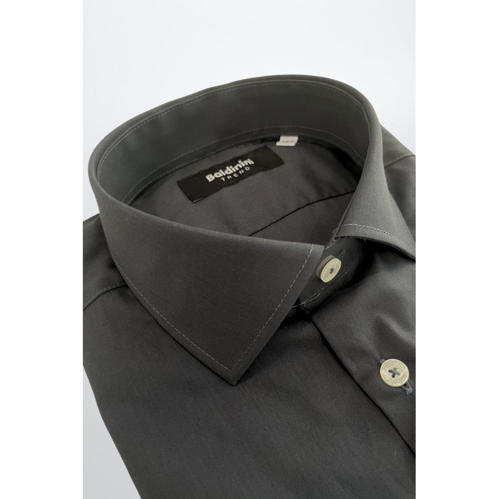 Baldinini Trend Gray Cotton Men Men's Shirt