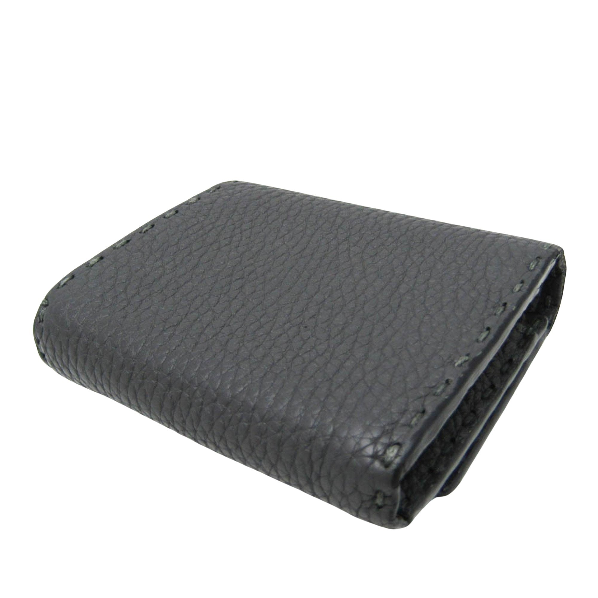Fendi Selleria Grey Leather Wallet  (Pre-Owned)