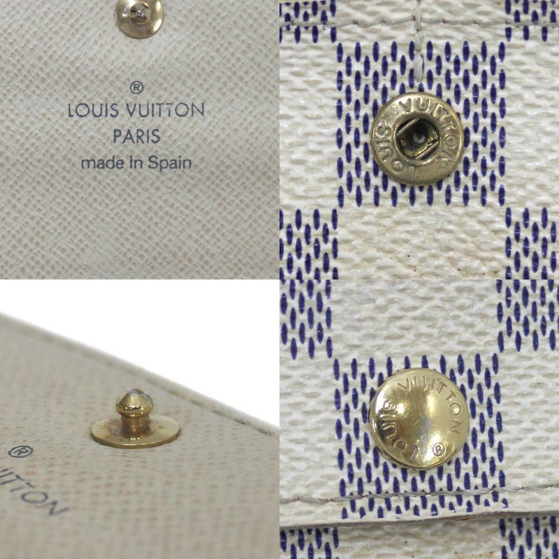 Louis Vuitton Portefeuille Sarah White Canvas Wallet  (Pre-Owned)
