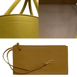 Bottega Veneta Intrecciato Yellow Leather Handbag (Pre-Owned)