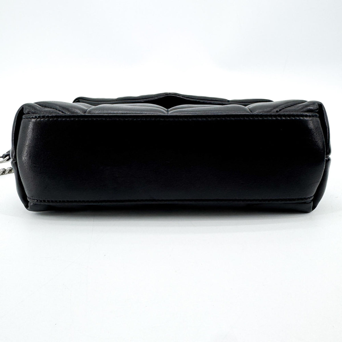 Saint Laurent Loulou Puffer Quilted Leather Black Leather Shoulder Bag Bag (Pre-Owned)