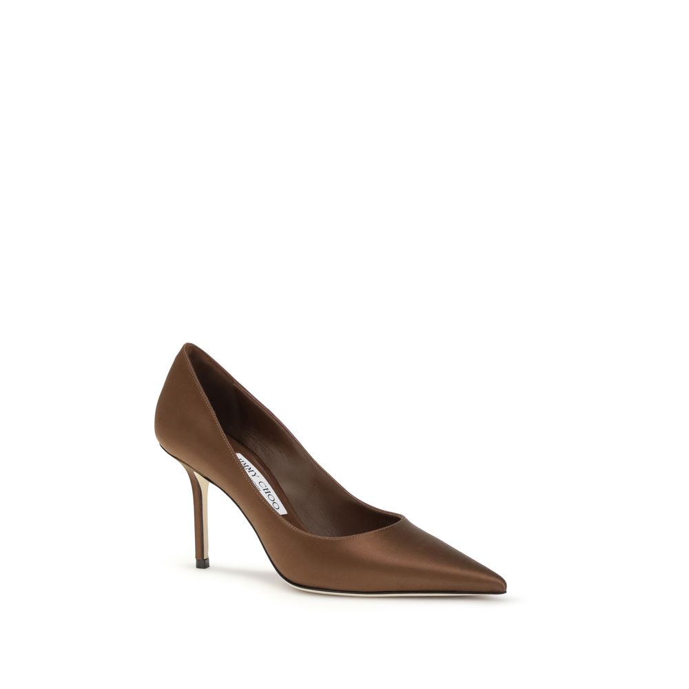 Jimmy Choo Brown Silk Women's Pumps
