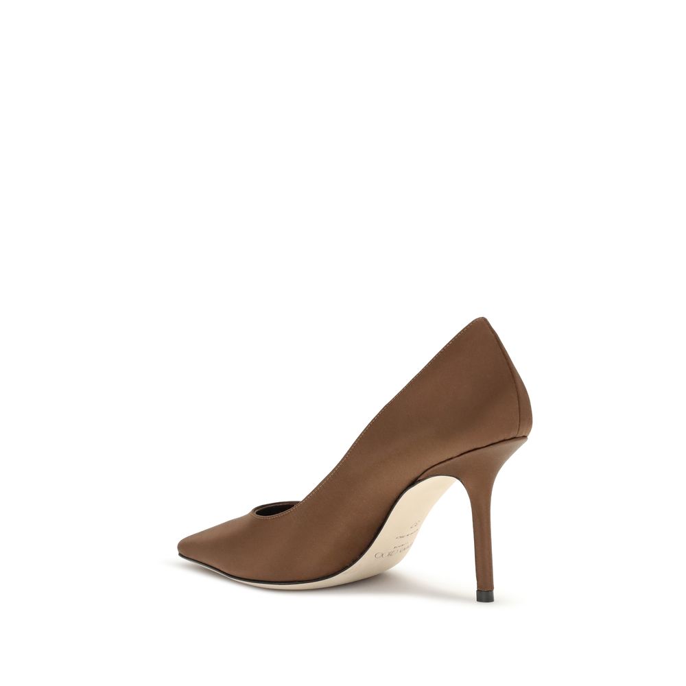 Jimmy Choo Brown Silk Women's Pumps