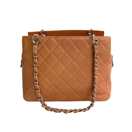 Chanel Shopping Orange Leather Shoulder Bag (Pre-Owned)