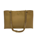 Chanel Beige Leather Tote Bag (Pre-Owned)