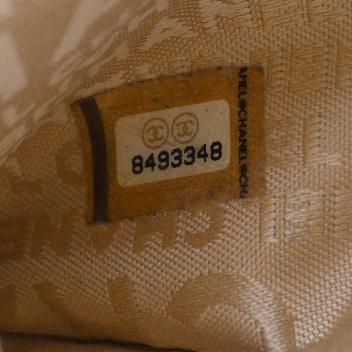 Chanel Vintage Handle Cc Caviar Beige Leather Tote Bag Bag (Pre-Owned)