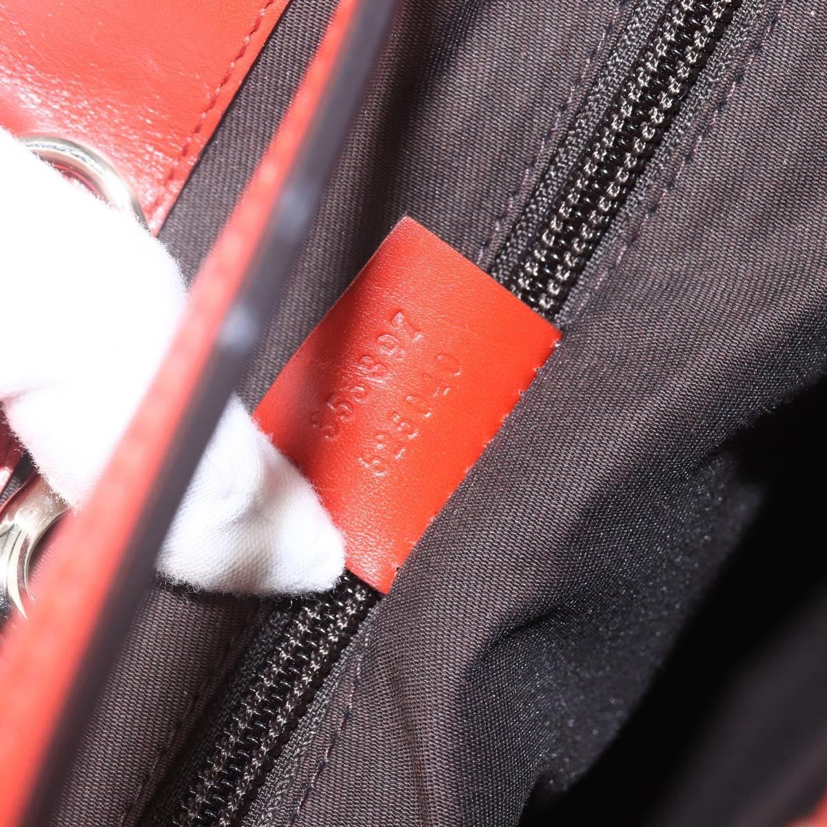 Gucci Bright Tote Diamante Leather Red Leather Tote Bag Bag (Pre-Owned)