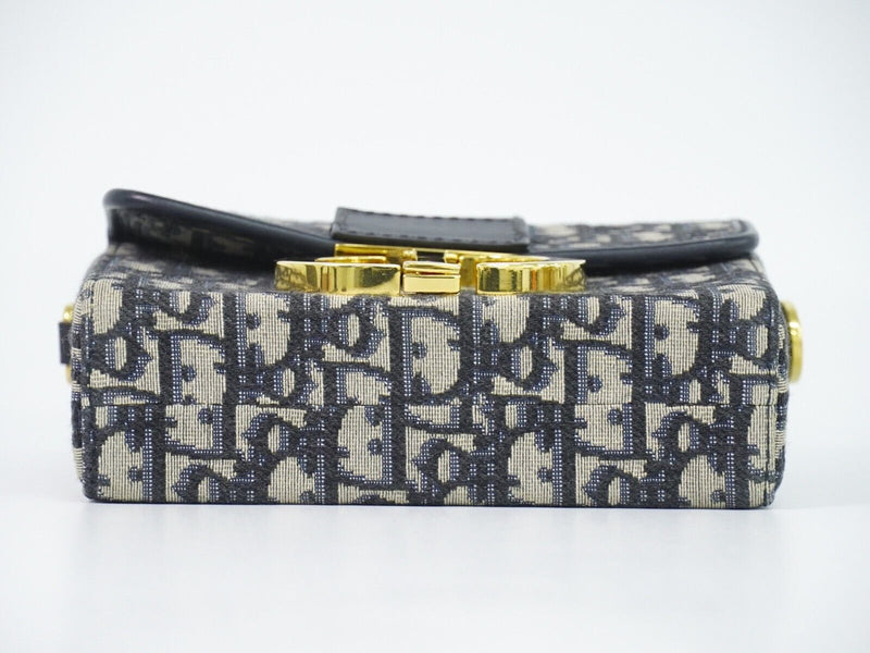 Dior Trotter Navy Canvas Handbag (Pre-Owned)