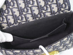 Dior Oblique Navy Canvas Handbag (Pre-Owned)