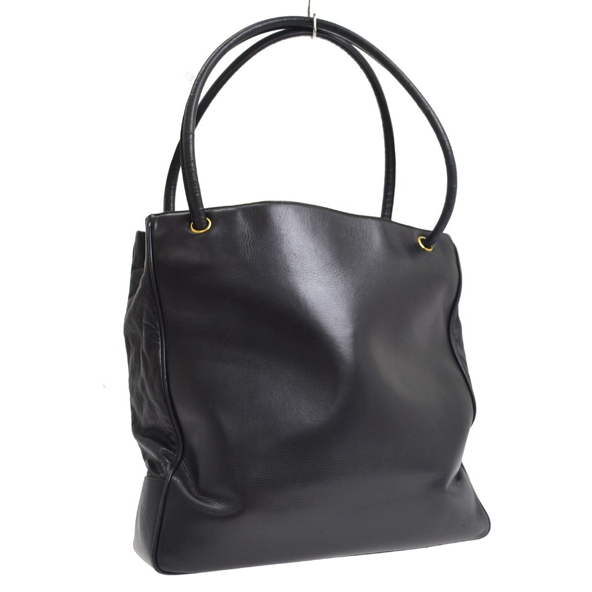 Chanel Vintage Timeless Cc Charm Leather Black Leather Shoulder Bag Bag (Pre-Owned)