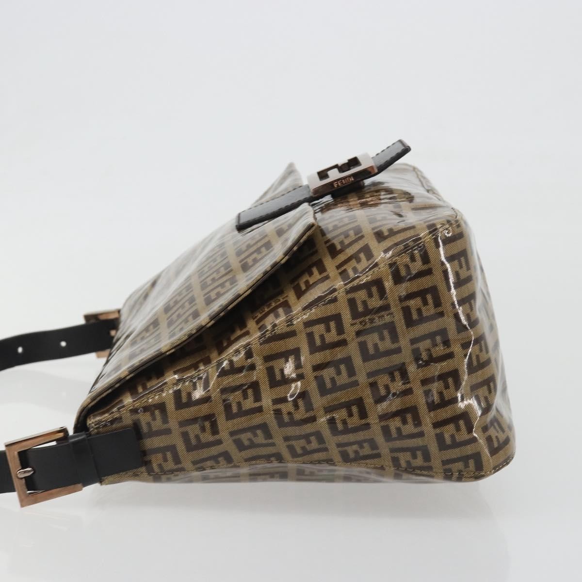 Fendi Mamma Baguette Zucchino Canvas Brown Canvas Shoulder Bag Bag (Pre-Owned)