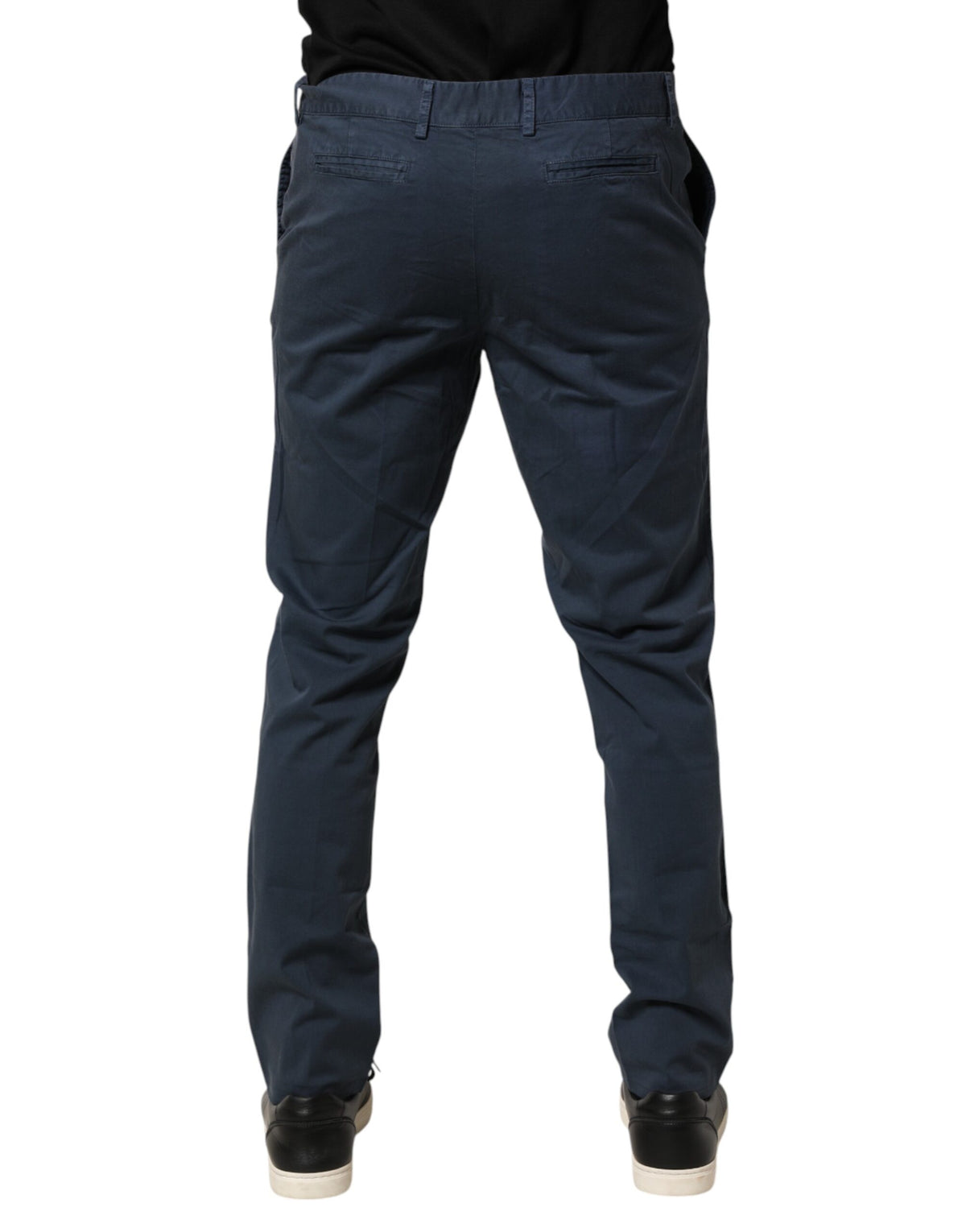 Master Coat Blue Skinny Fit Mid Waist Men Chino Trouser Men's Pants (Pre-Owned)