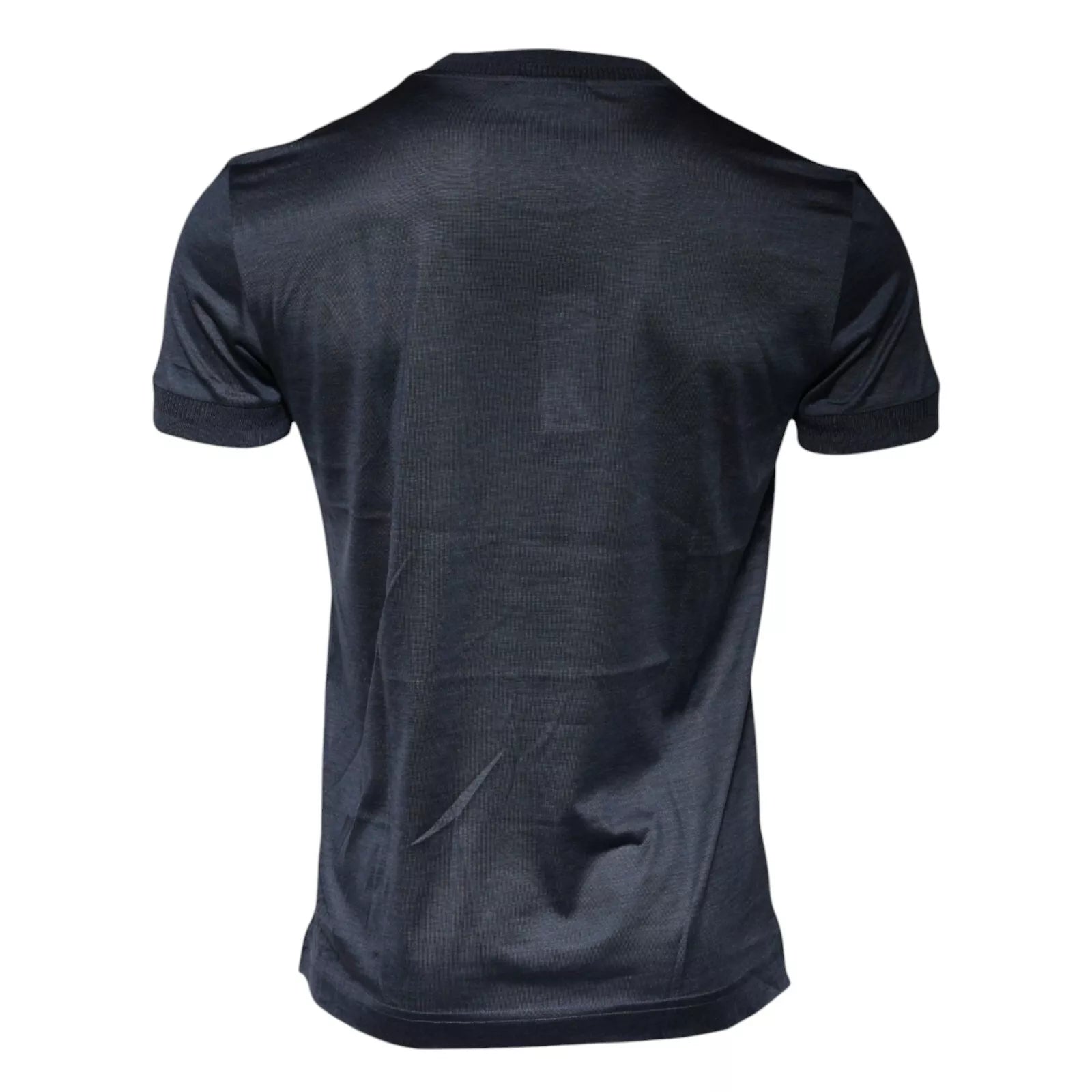 Dolce & Gabbana Blue Silk Crew Neck Short Sleeves Men Men's T-shirt