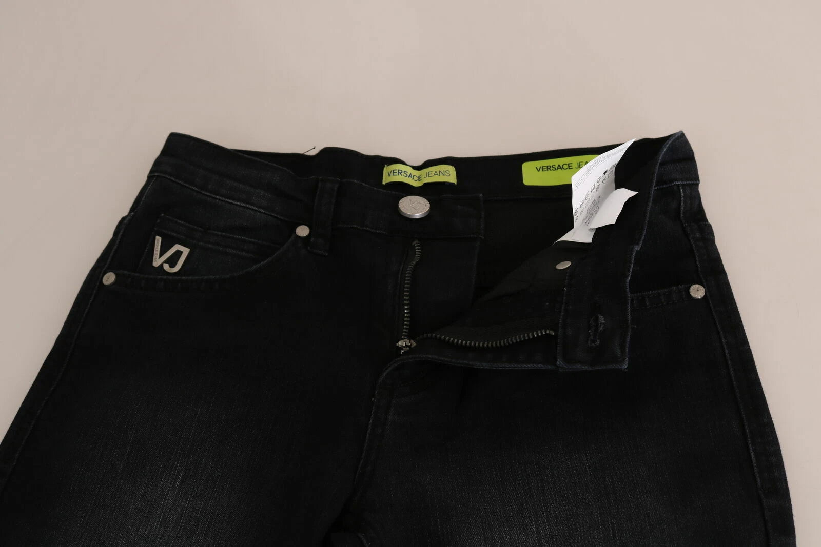 Versace Jeans Couture Dark Black Dora Slim Fit Denim Women's Pants