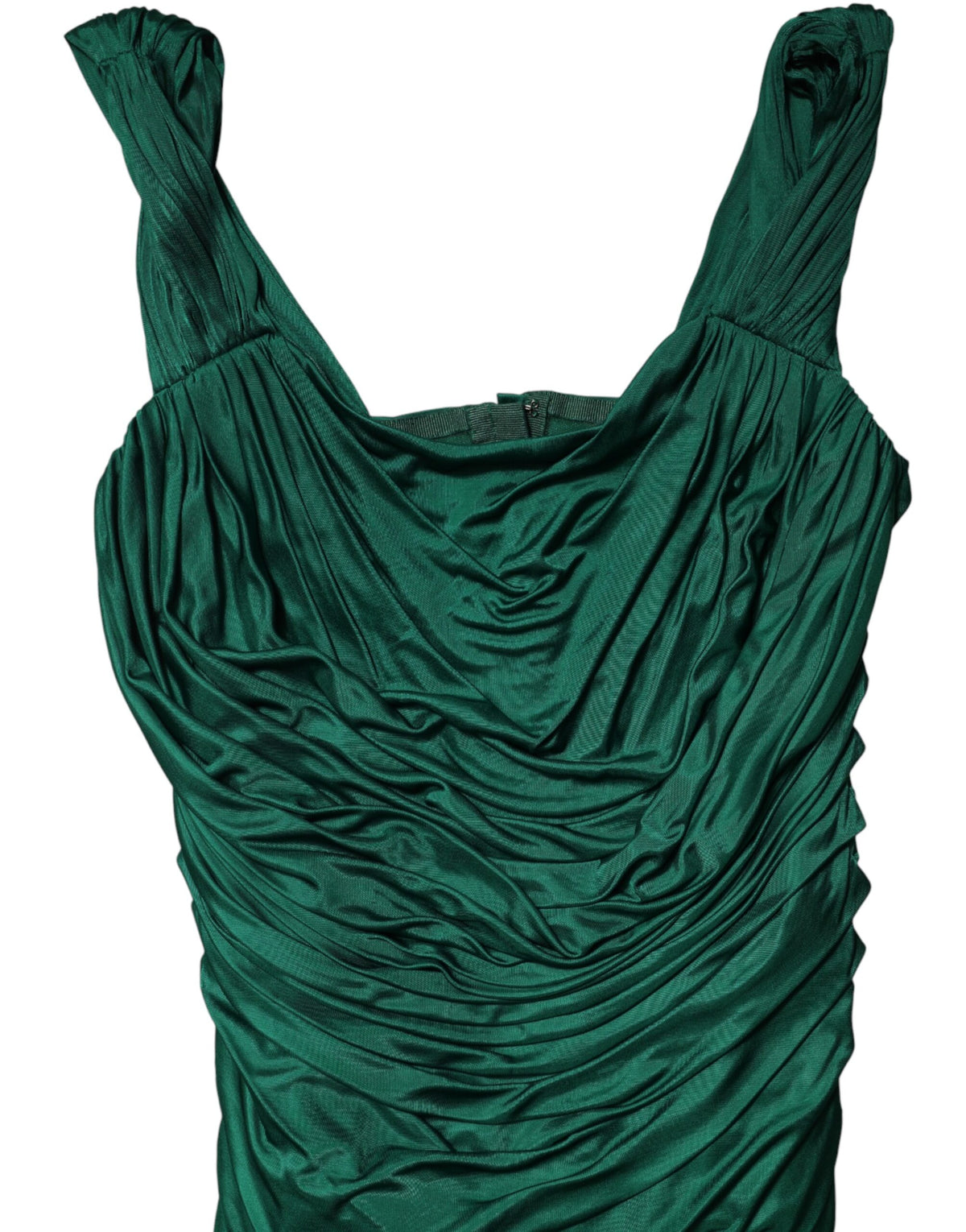 Dolce & Gabbana Green Viscose Drape Jersey Organzine Tank Women's Top (Pre-Owned)